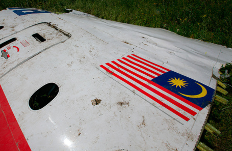 Место крушения Boeing 777 в Донецкой области. 2014 год.