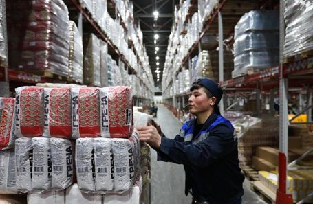 Распределительный продуктовый центр в Московской области.