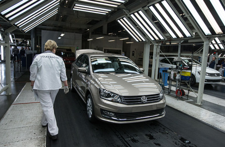 Завод Volkswagen Group Rus в Калуге.