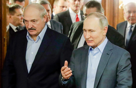 Александр Лукашенко и Владимир Путин (архивное фото).