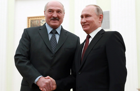 Владимир Путин и Александр Лукашенко.
