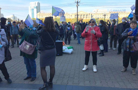 Акция в поддержку Сергея Фургала в Хабаровске.