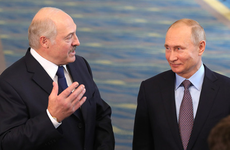 Александр Лукашенко и Владимир Путин (архивное фото).