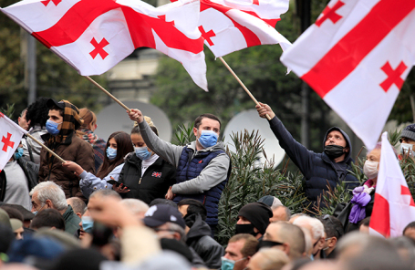Оппозиция Грузии устроила протест перед зданием парламента | Восточная Европа