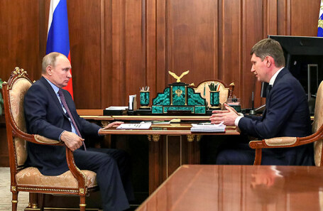 Владимир Путин и Максим Решетников.