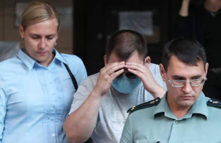 Свидетель по делу Михаила Ефремова Александр Кобец у здания Пресненского суда после рассмотрения дела о ДТП со смертельным исходом. 20 августа 2020 года.