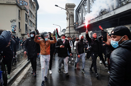 Акция в поддержку Палестины в Париже.