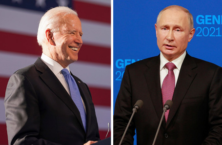 Джо Байден. Владимир Путин.
