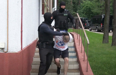 Задержание россиян в Минске.