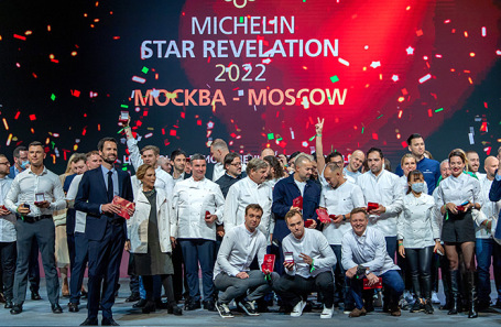 Церемония вручения звезд «Мишлен» ресторанам и шеф-поварам Москвы.