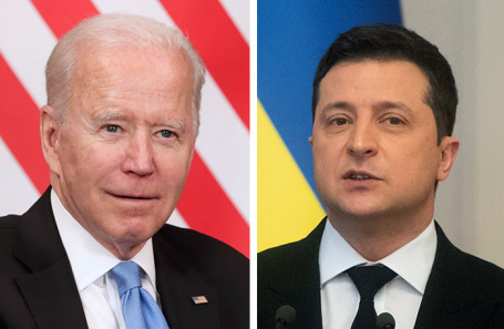Джо Байден. Владимир Зеленский.