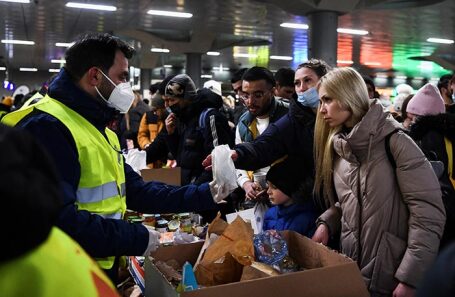 Украинские беженцы в Берлине.