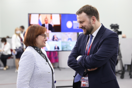Эльвира Набиуллина и Максим Орешкин