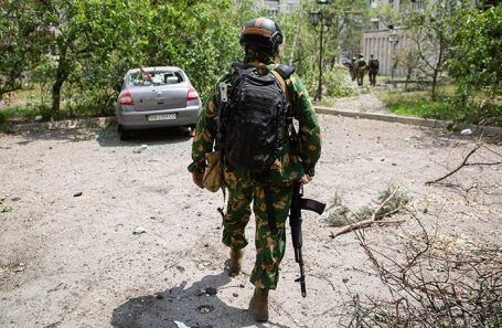 Военнослужащие спецподразделения «Ахмат» в Северодонецке.