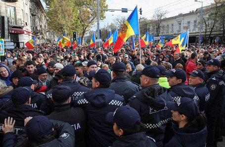 Антиправительственные акции протеста в Кишиневе.