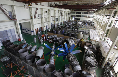 Производство авиационных двигателей на заводе «Мотор Сич».