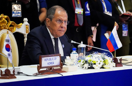 Министр иностранных дел России Сергей Лавров на Восточноазиатском саммите (ВАС). 