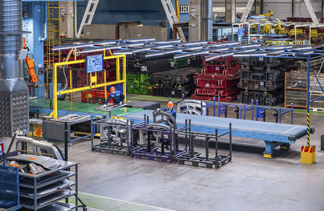 Новый завод по производству кузовных деталей для автомобилей, построенный ООО «Альфа Автоматив Техноложиз» в районе Бирюлево Западное.