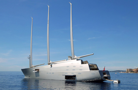 Sailing Yacht A в августе 2018 года в Монако.