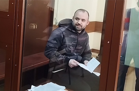 Иван Кибальчич в Пресненском суде Москвы.