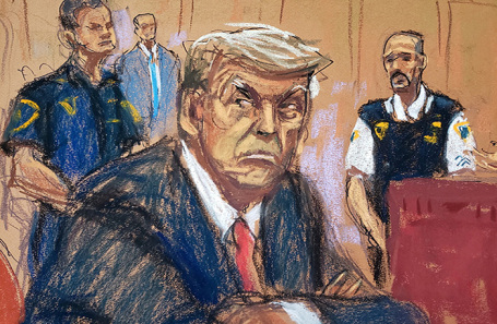 Дональд Трамп в уголовном суде Манхэттэна.