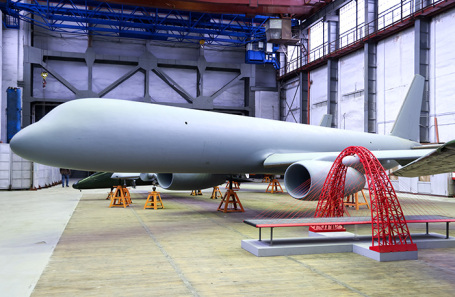 Модель Ту-204 для аэродинамических испытаний. ЦАГИ имени Жуковского в Подмосковье.