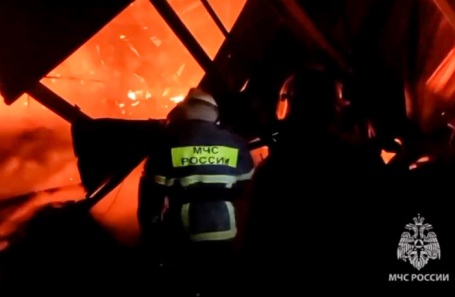 Пожар на заводе в Тольятти.