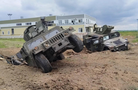 Уничтоженные в Белгородской области бронемашины украинской ДРГ.