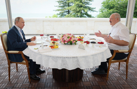 Владимир Путин и Александр Лукашенко.