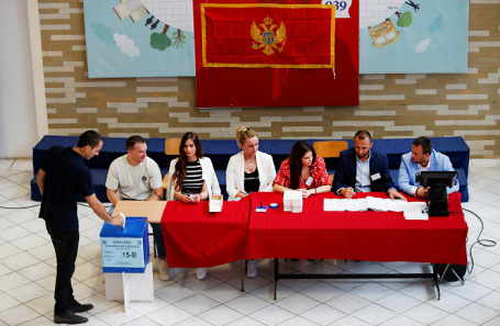 Избирательный участок в Подгорице.