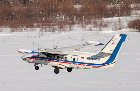 Самолет Л-410 авиакомпании «Камчатское авиационное предприятие». Февраль, 2023 года.