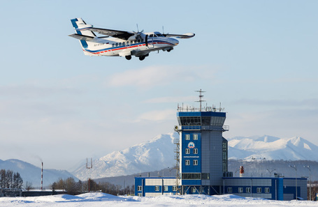 Самолет Л-410 на Камчатке. Февраль 2023 года.