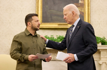 Владимир Зеленский и Джо Байден. Белый дом, Вашингтон.