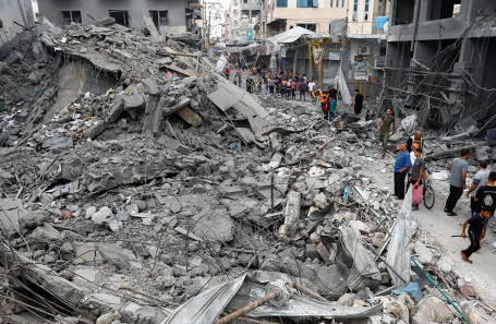 Последствия ударов Израиля по Хан-Юнису. Юг сектора Газа.