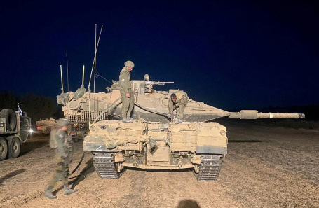 Танки ЦАХАЛ на границе с сектором Газа.