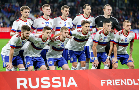 Игроки сборной России по футболу.