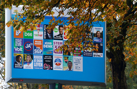 Предвыборная агитация в Гааге.