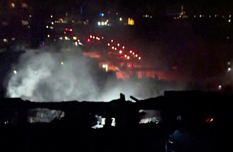 Последствия атаки Ираном Ирака. Город Эрбиль, Ирак. Скриншот видео.