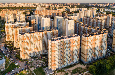 Москва, современные жилые дома-новостройки на улице Левобережная.
