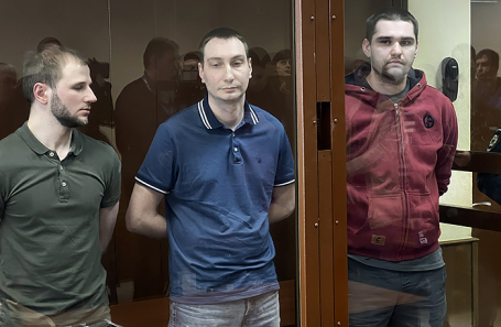 Приговор активистам «СтопХама» Кириллу Бунину, Алексею Горбачевскому и Кириллу Котову (слева направо).