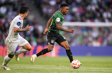 Эпизод матча «Краснодар» (Краснодар) — «Зенит» (Санкт-Петербург).