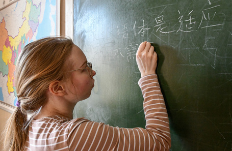 На семинарах китайского языка в Забайкальском госуниверситете.