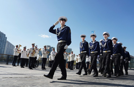 Торжественная церемония открытия речной навигации на Южном речном вокзале.