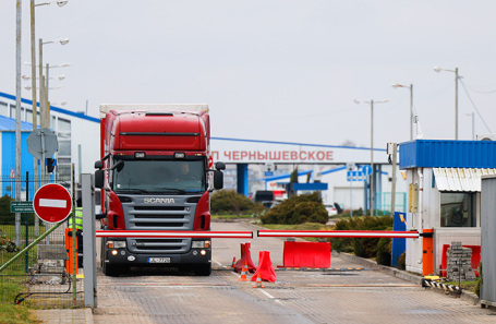 Пункт пропуска на российско-литовской границе.