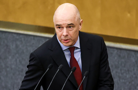 Министр финансов РФ Антон Силуанов на пленарном заседании Государственной думы РФ.