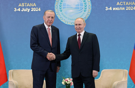 Реджеп Тайип Эрдоган и Владимир Путин.