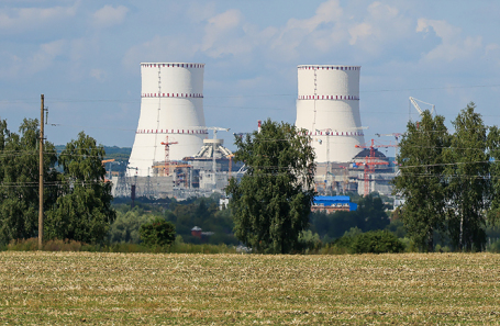 Вид на Курскую атомную электростанцию (АЭС).