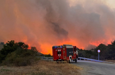 Пожар в Феодосии.