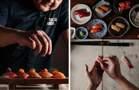 Кухня в ресторане Self Edge Japanese.