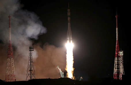 Запуск корабля «Союз МС-26» ракеты-носителя «Союз-2.1а» с космодрома Байконур.